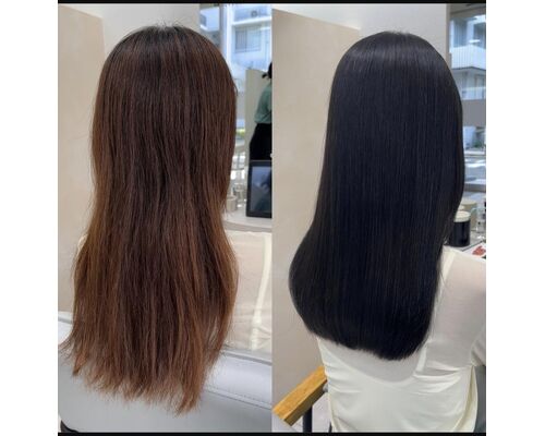 疲れて見える髪と艶やかな髪の比較