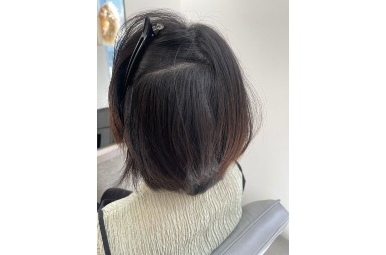 伸ばしかけでも髪質改善縮毛矯正すると？