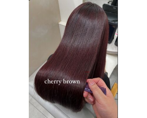 艶と透明感を両立！cherry brown【髪質改善カラー】