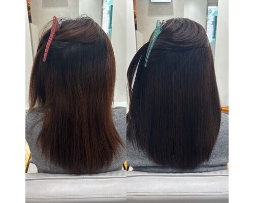 髪質改善縮毛矯正 before after