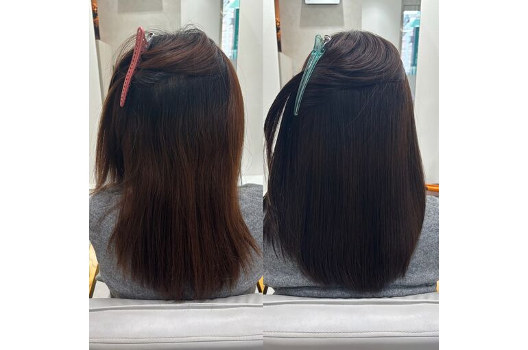 髪質改善縮毛矯正 before after