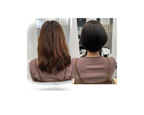 長さを変えるだけで印象が変わる。大人ショートボブ