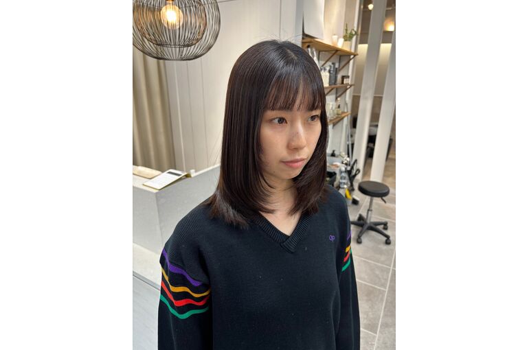 髪質改善ストレート×レイヤーで柔らかい動きに 松崎