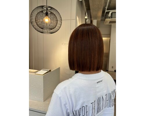 ライン感がかわいい切りっぱなしボブ【松崎】